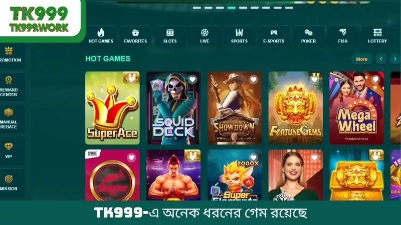 TK999-এ অনেক ধরনের গেম রয়েছে