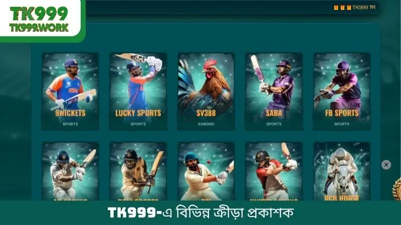 TK999-এ বিভিন্ন ক্রীড়া প্রকাশক